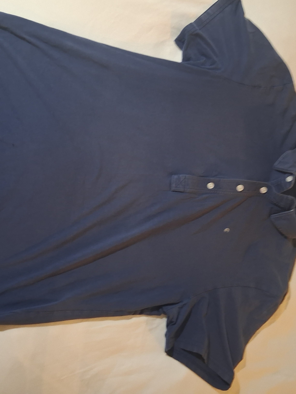 Criquet Men's Navy Blue Polo with Three-Button Placket